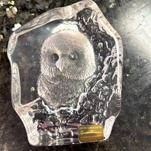 Vintage Mats Jonasson Signed & Numbered Baby Owl 1970s